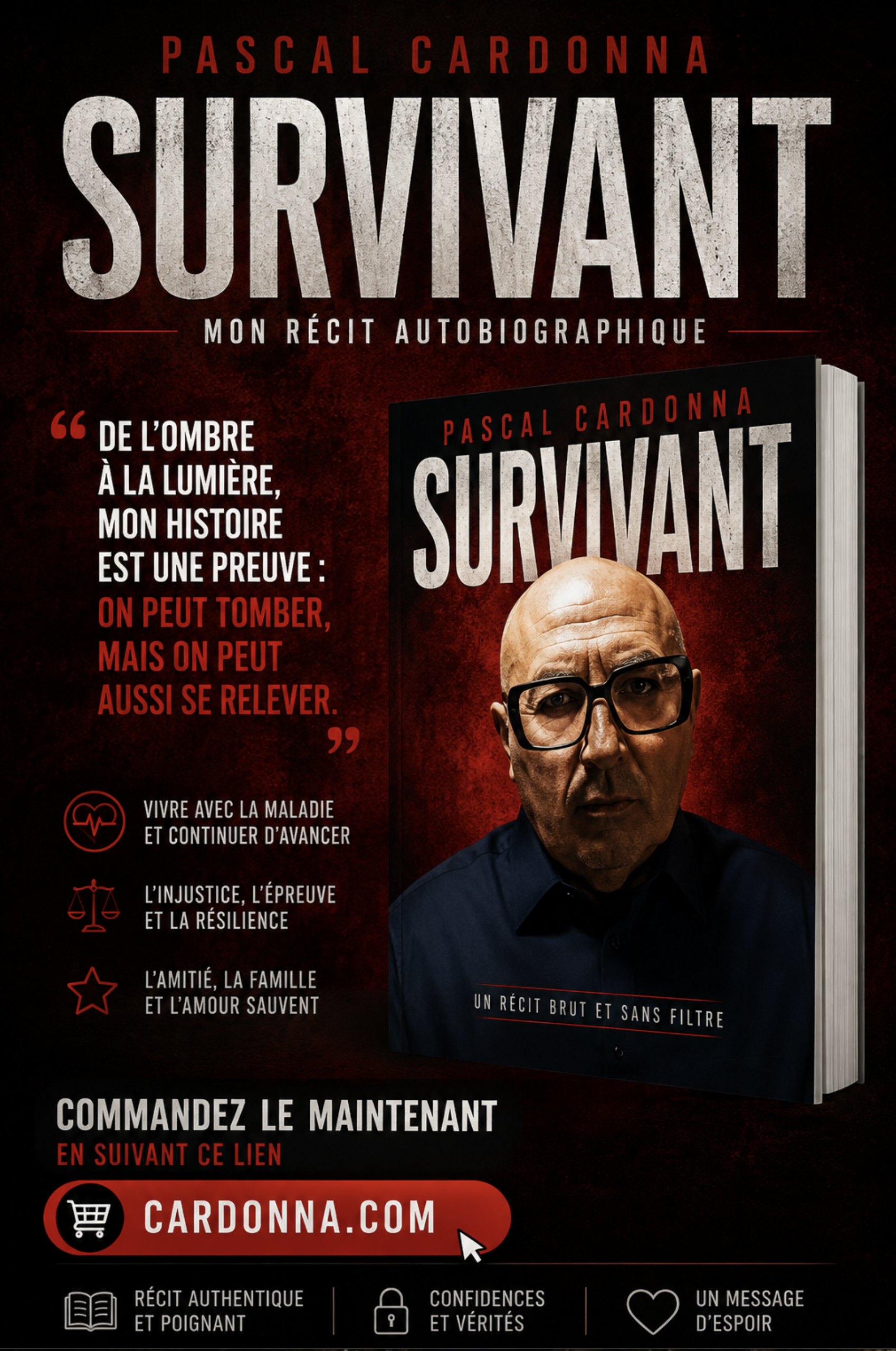 Affiche du livre Survivant de Pascal Cardonna