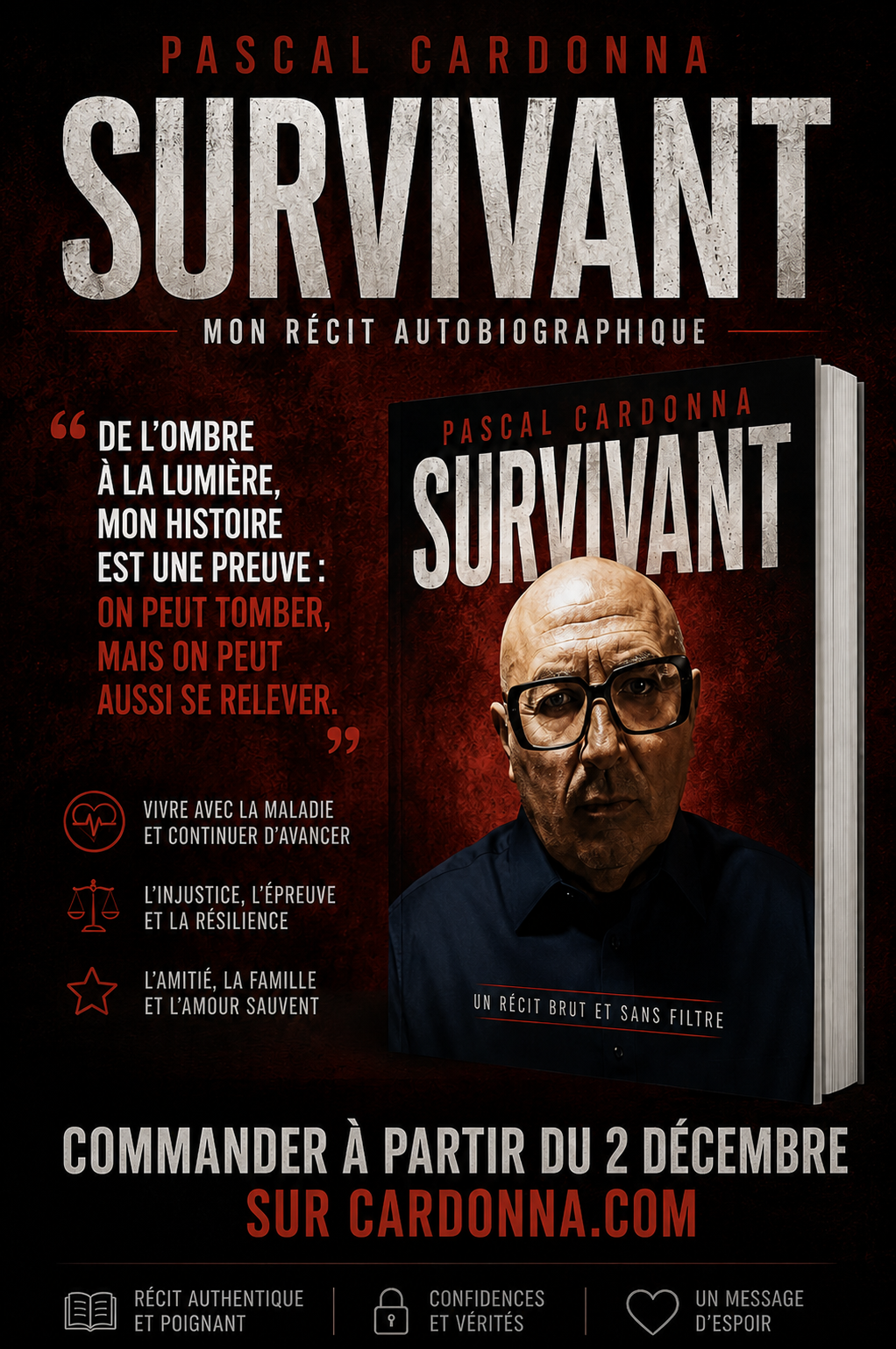 Affiche du livre Survivant de Pascal Cardonna